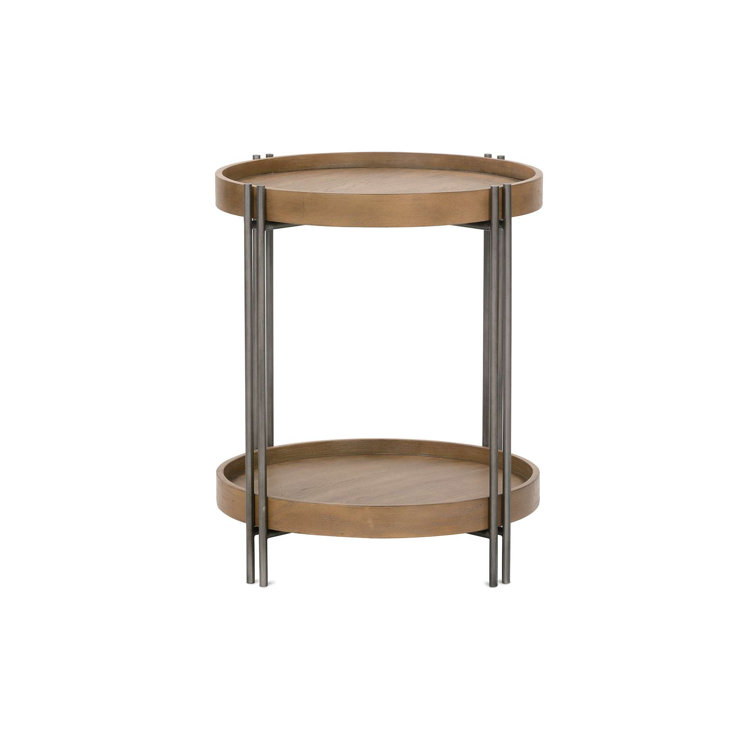 AllModern 25'' Tall Solid Wood Tray Top End Table Wayfair